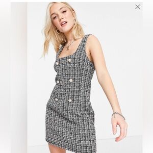 MISS SELFRIDGE SWEETHEART NECK IN BLACK  DRESS SIZE 12